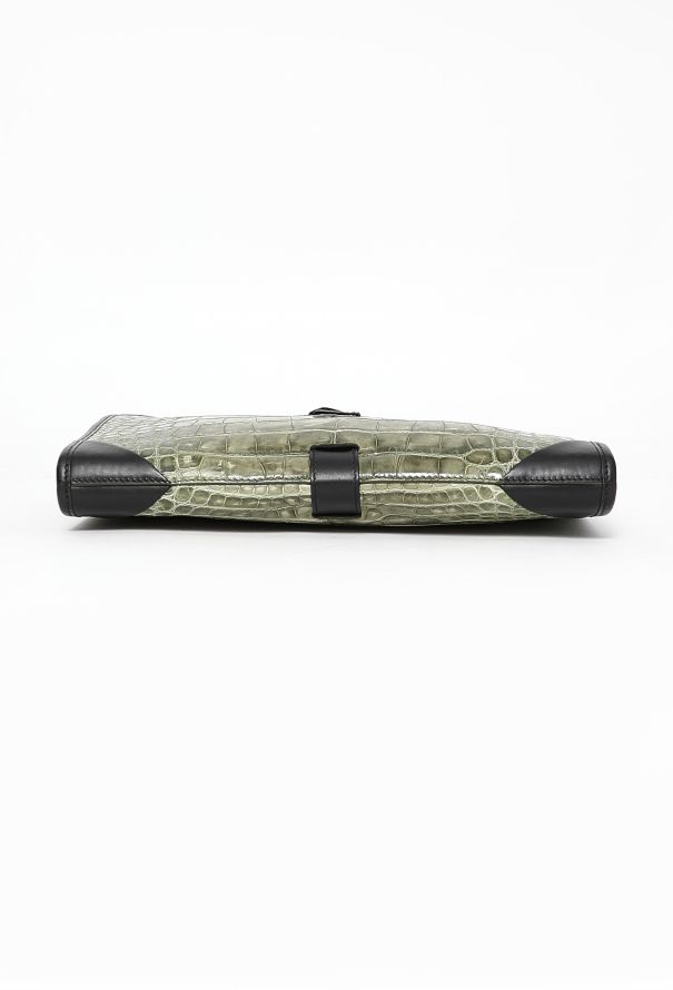 Balenciaga Crocodile Embossed Clutch - 8 Balenciaga Crocodile Embossed Clutch - 8