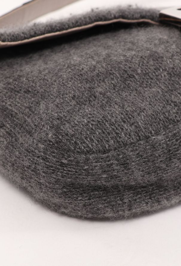 Fendi Vintage Cashmere & Lizard Baguette Bag - 8