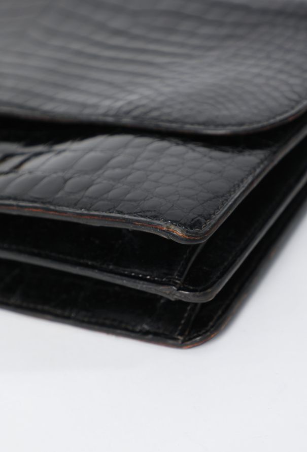 Hermès Vintage Black Porosus Ring Bag - 9