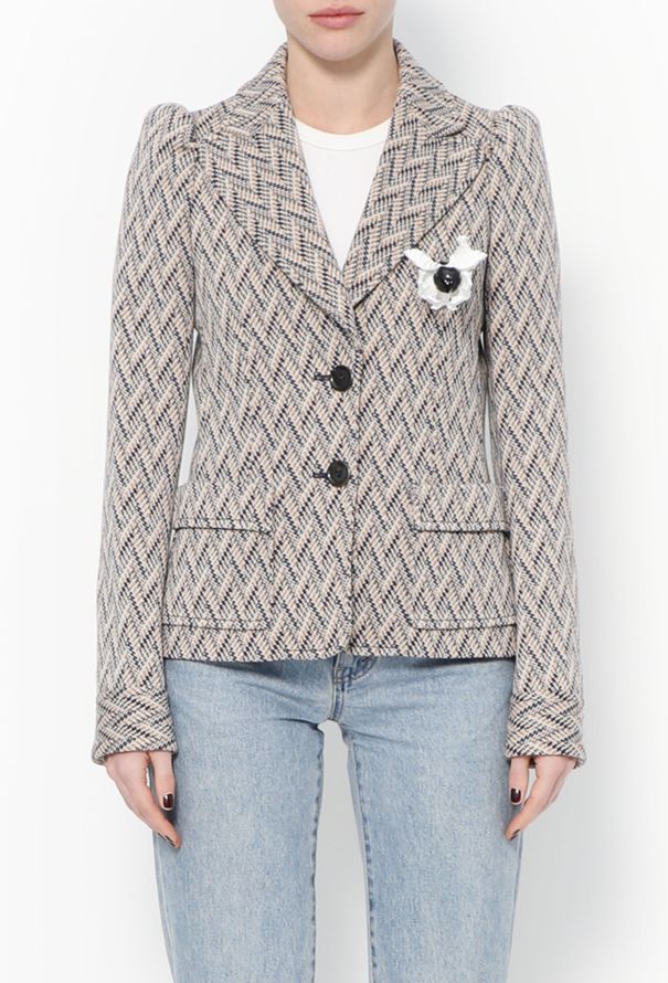Louis Vuitton S/S 2020 Chevron Blazer - 1
