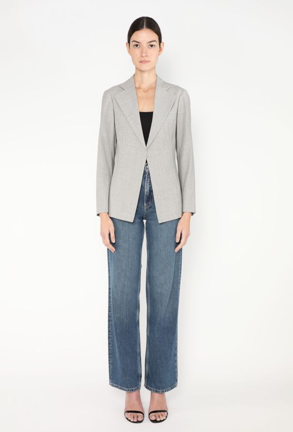 Céline S/S 2017 Notched Blazer Light Grey - 4 Céline S/S 2017 Notched Blazer Light Grey - 4