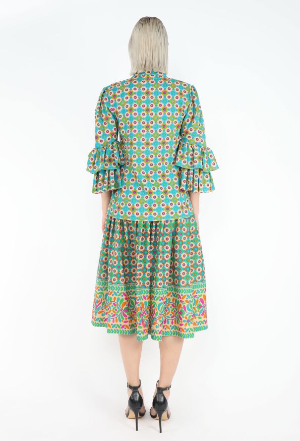 Saint Laurent Rare F/W 1990 Graphic Peasant Ensemble - 7