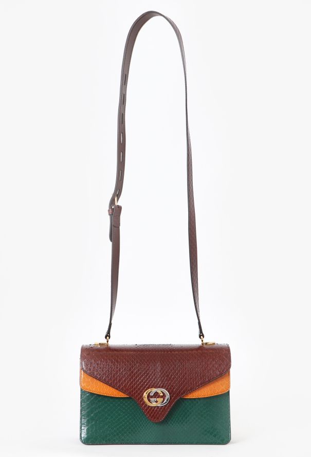 Gucci Resort 2019 Accordion Python Crossbody Bag - 1