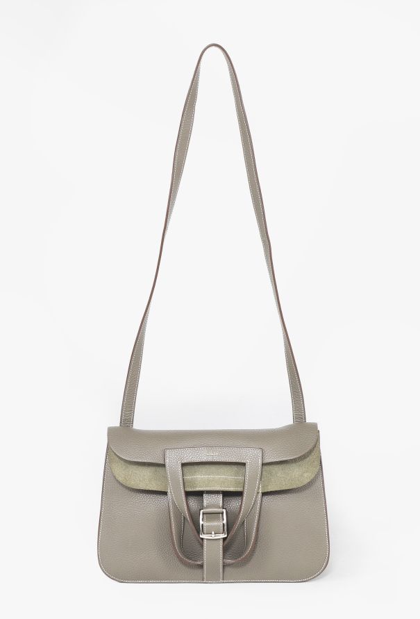 Hermès Gris Étain Taurillon Clémence Halzan 31 - 3