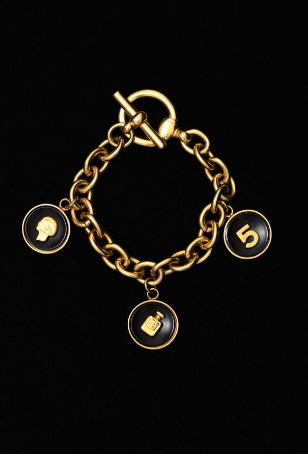 Chanel Vintage Amati Emblem Charm Bracelet - 1