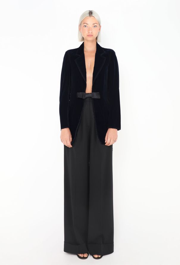 Lanvin 2004 Velvet Bowtie Blazer - 2