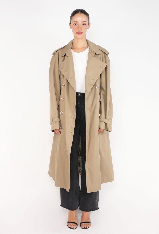 Saint Laurent Gabardine Belted Trench, F/W 1986 - 2
