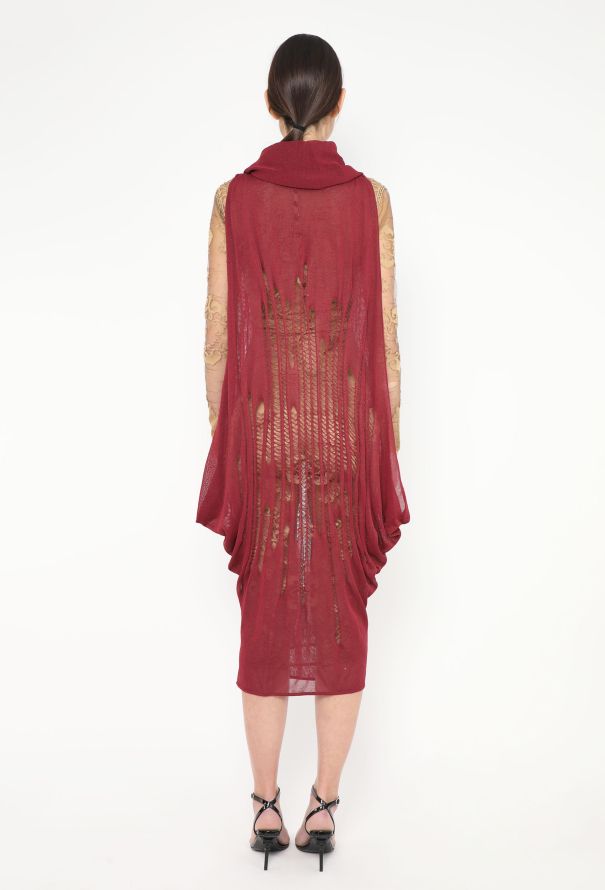 Givenchy 　archive HAUTE COUTURE Fall 1999 Distressed Layered Tunic | Authentic