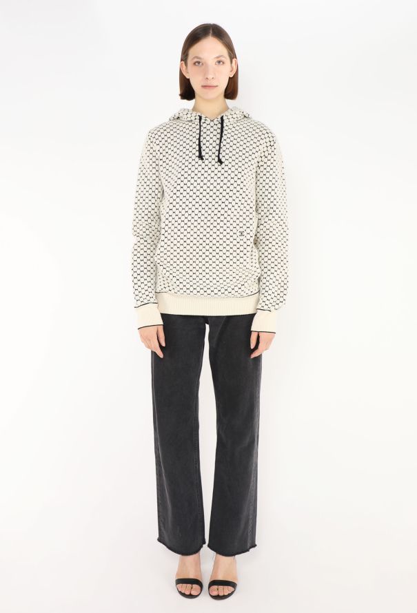 Céline Lattice Knit Triomphe Hoodie - 2