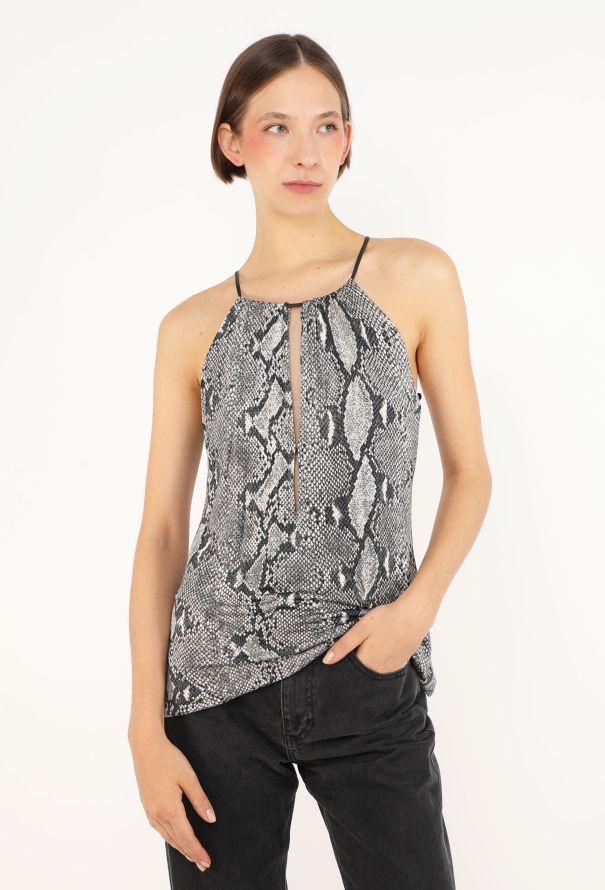 Gucci Python Printed Halter Top, S/S 2000 - 1