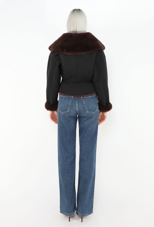 Louis Vuitton F/W 2019 Faux Shearling Aviator Jacket - 7