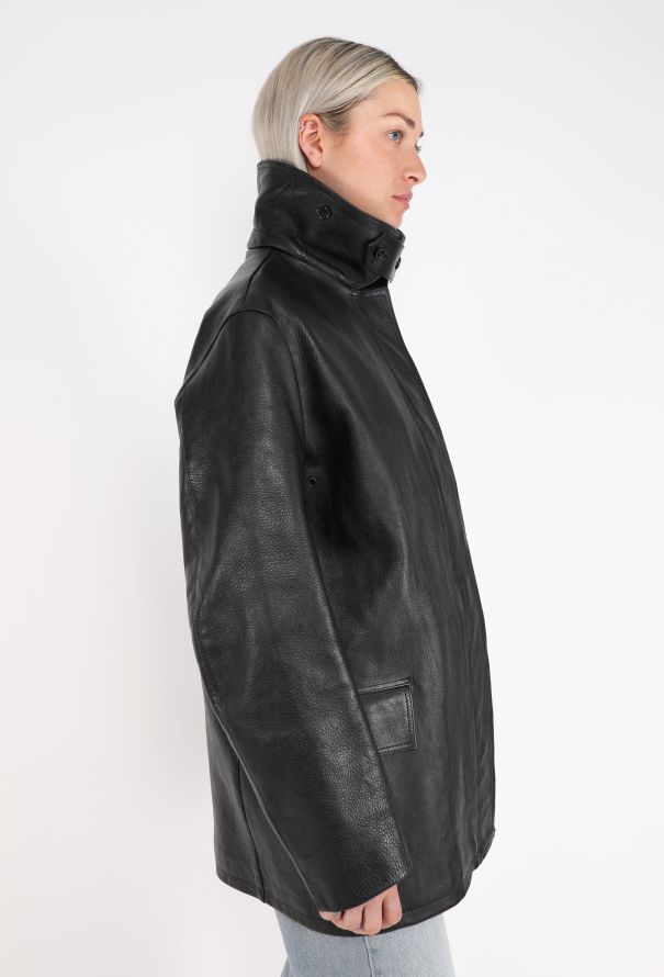 Raf Simons Leather Car Coat, S/S 2023 - 4