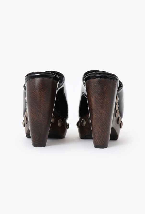 Alaïa S/S 2022 Patent Studded Clogs - 5