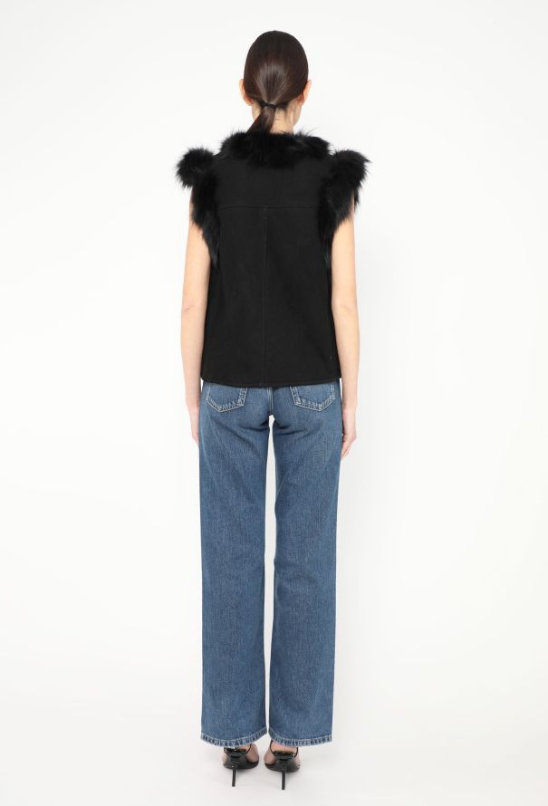 Saint Laurent 2014 Fox Fur Shearling-Lined Vest - 4 Saint Laurent 2014 Fox Fur Shearling-Lined Vest - 4