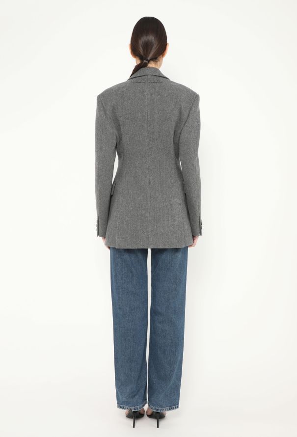 Miu Miu F/W 2024 Cinched Twill Emblem Blazer - 4 Miu Miu F/W 2024 Cinched Twill Emblem Blazer - 4
