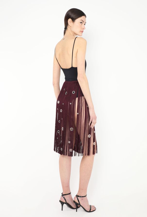 Prada S/S 2024 Fringe Eyelet Skirt - 6