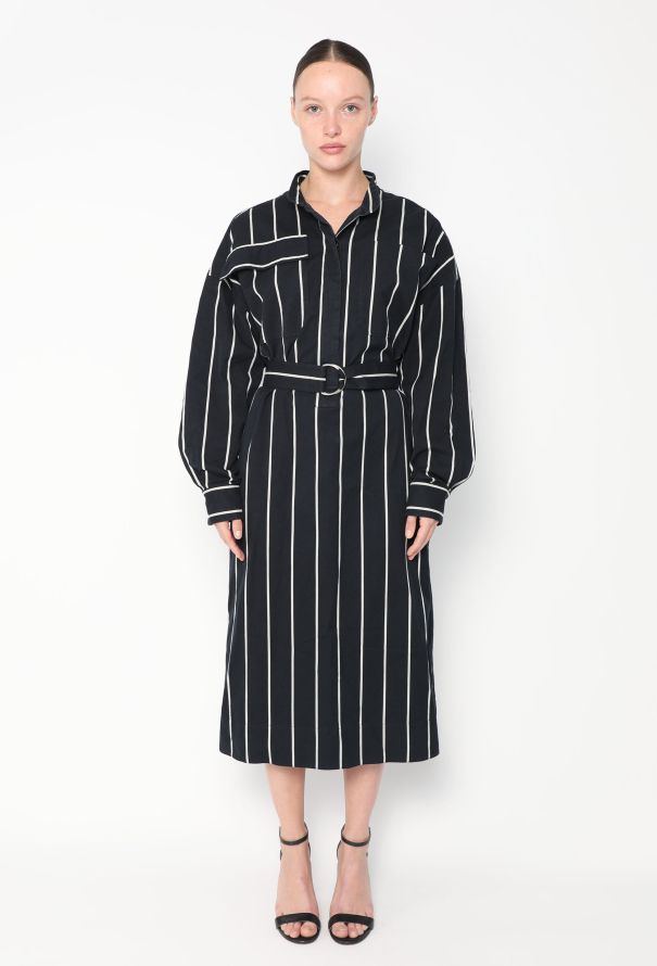 Céline S/S 2018 Belted Striped Dress - 1