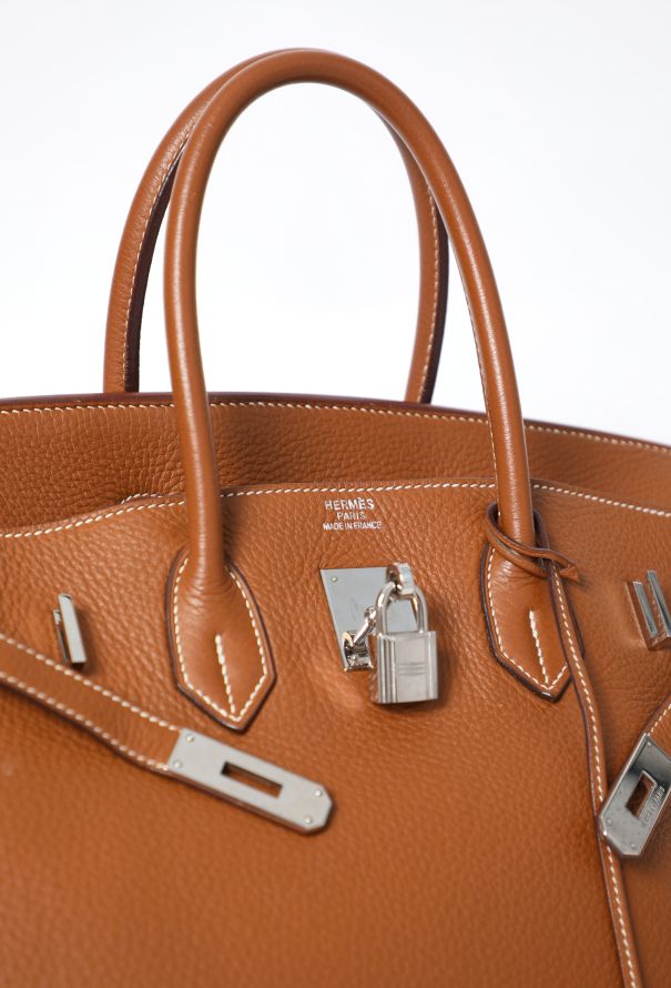 Hermès Gold Taurillon Clémence Birkin 35 - 13 Hermès Gold Taurillon Clémence Birkin 35 - 13