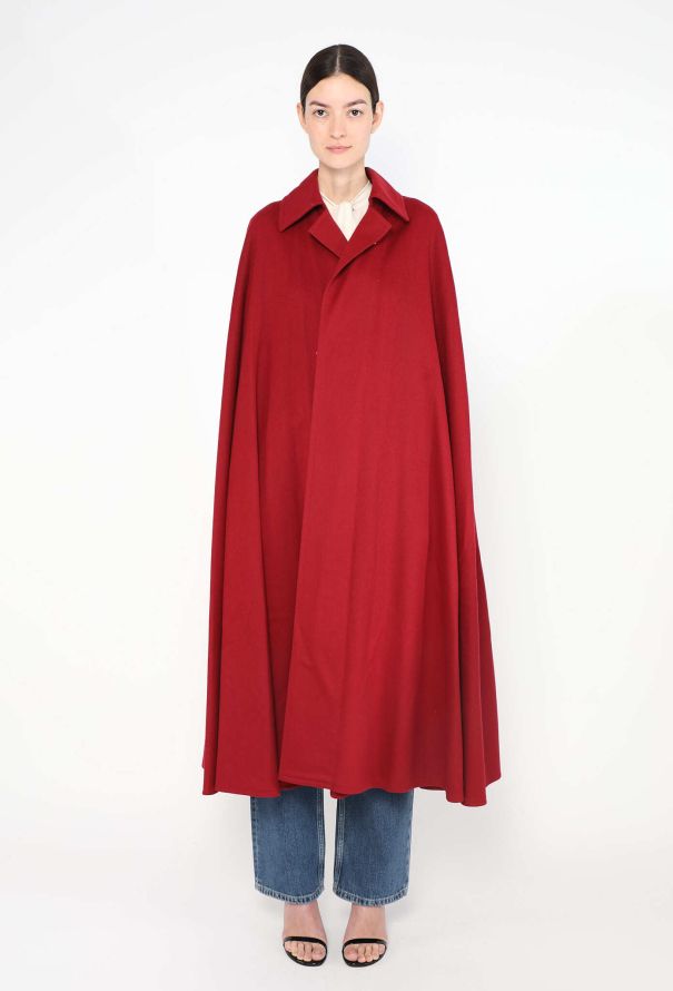 Saint Laurent RARE 1971 Notched Felted Cape - 4