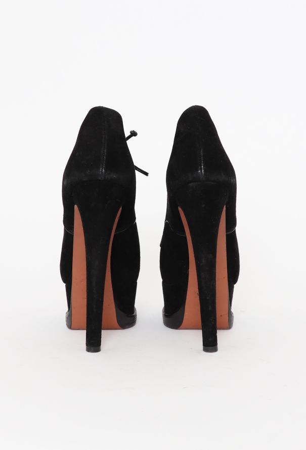 Alaïa Suede Platform Stiletto Heels - 4 Alaïa Suede Platform Stiletto Heels - 4