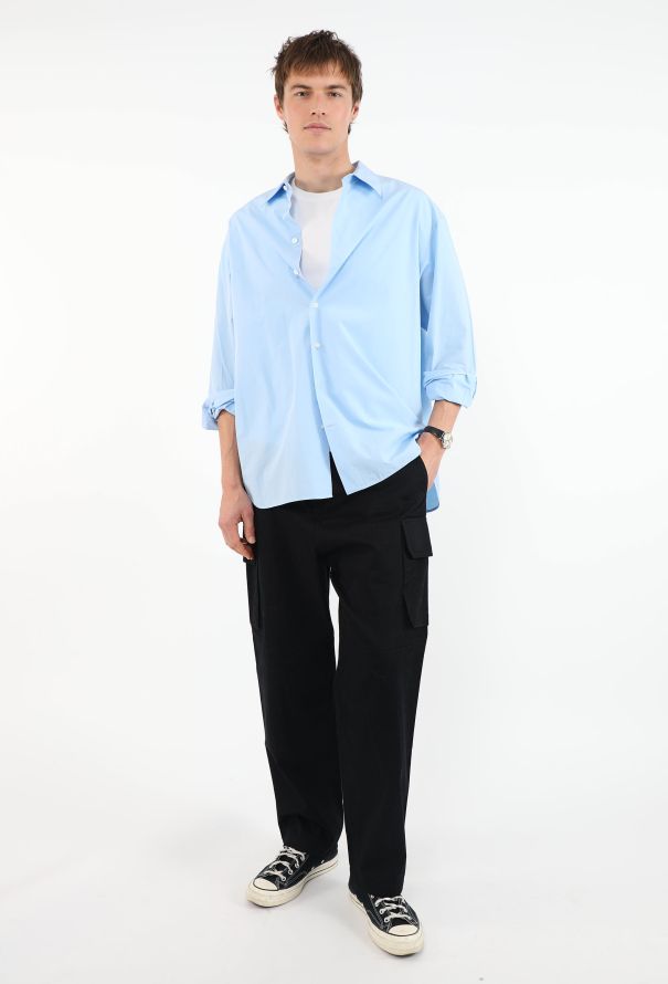 The Row Classic Blue Poplin Shirt - 1