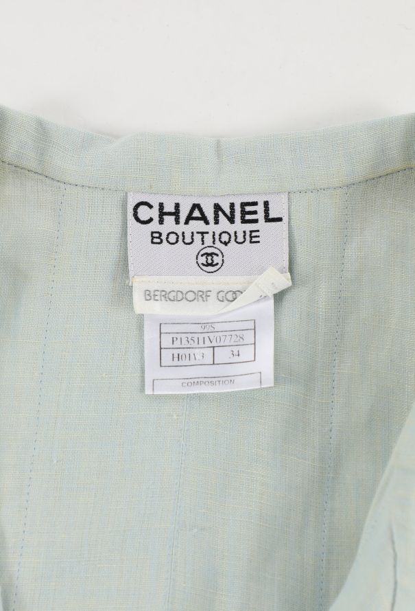 Chanel 1999 Pleated Linen Maxi Dress - 5