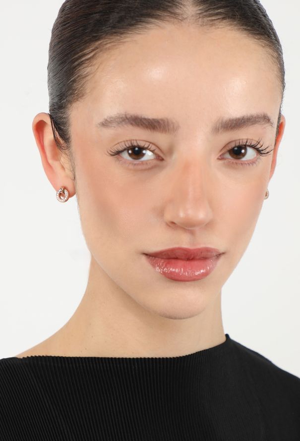 Modern Fine Jewelry Boodles Roulette 18K Rose Gold & Diamond Flip Earrings - 2