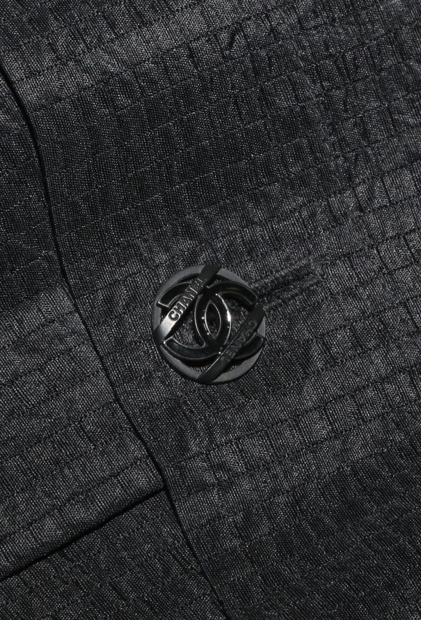 Chanel Pintuck Cotton Bib Blouse - 6