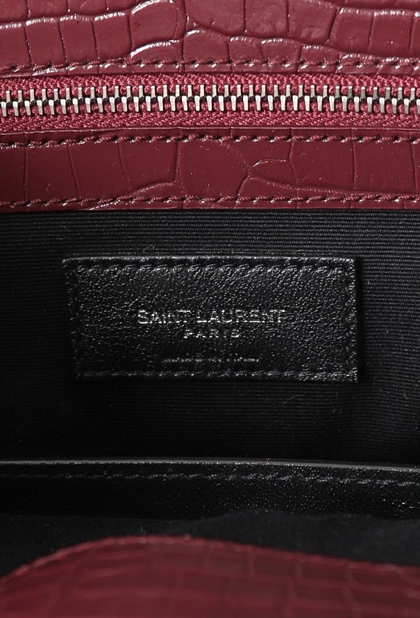 Saint Laurent Crocodile Embossed Manhattan Tote Bag - 12