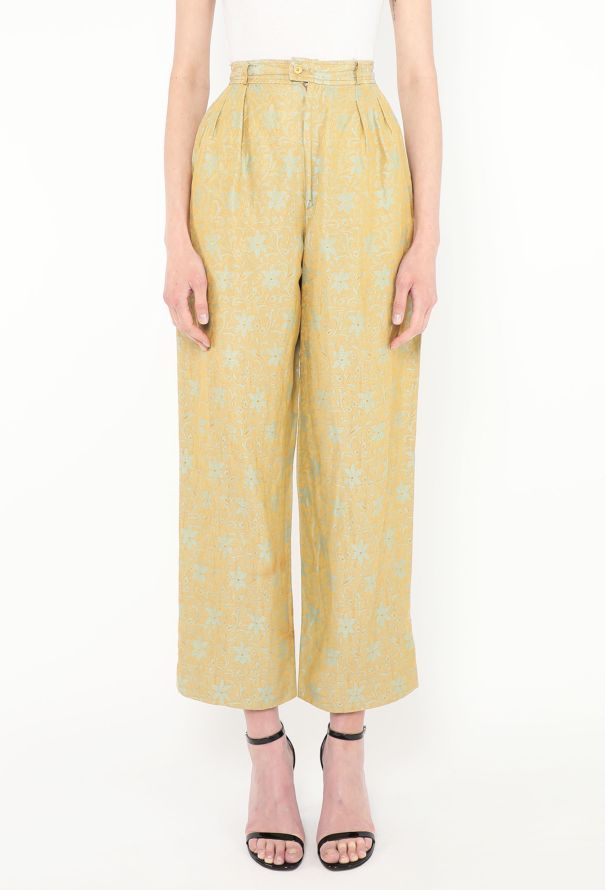 Saint Laurent '80s Floral Jacquard Pants - 2