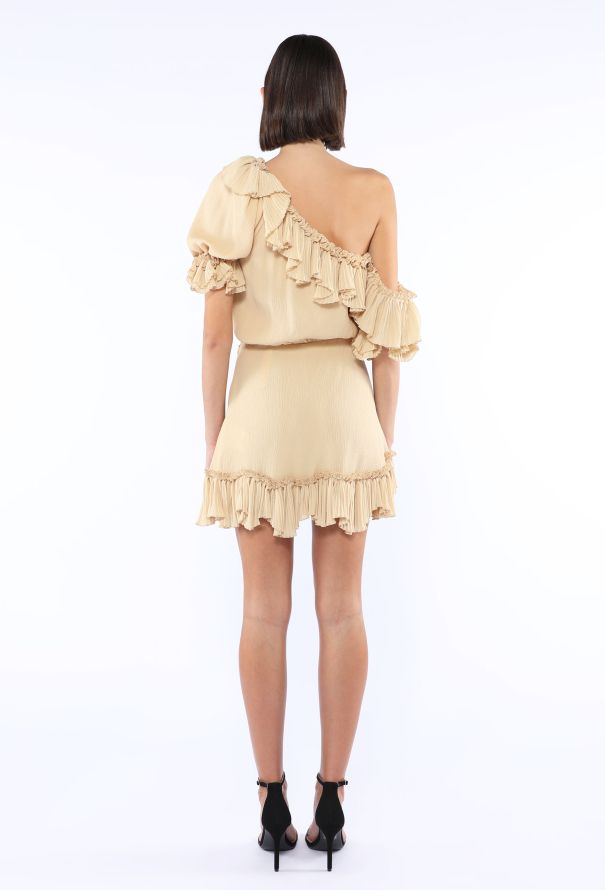 Saint Laurent Silk Muslin Ruffled Dress, 2025 - 4