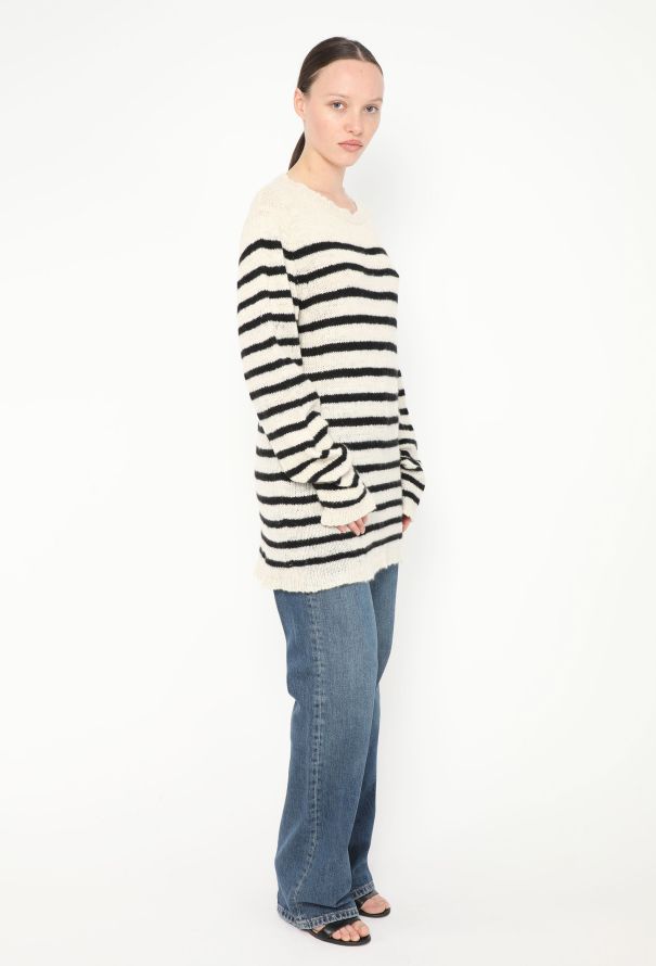 The Elder Statesman Cashmere Sweater White stripes - 3 The Elder Statesman Cashmere Sweater White stripes - 3