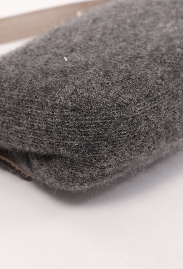 Fendi Vintage Cashmere & Lizard Baguette Bag - 7