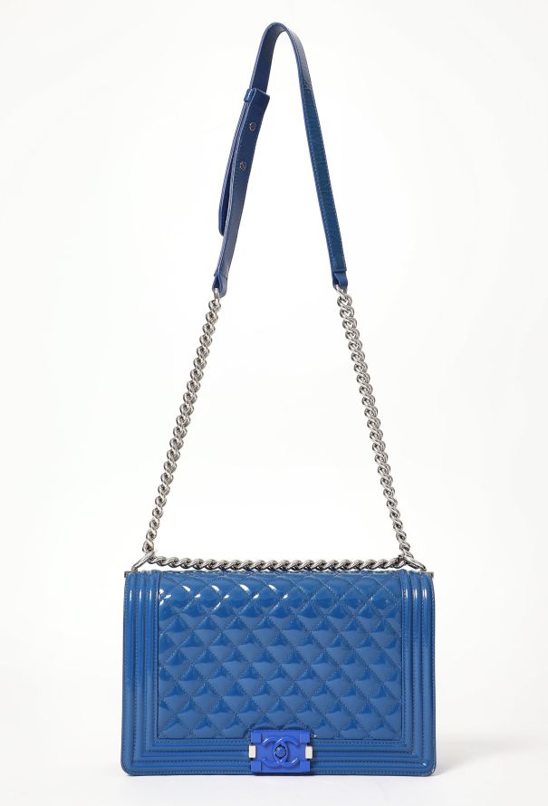 Chanel Patent Plexiglass Large Boy Bag - 1