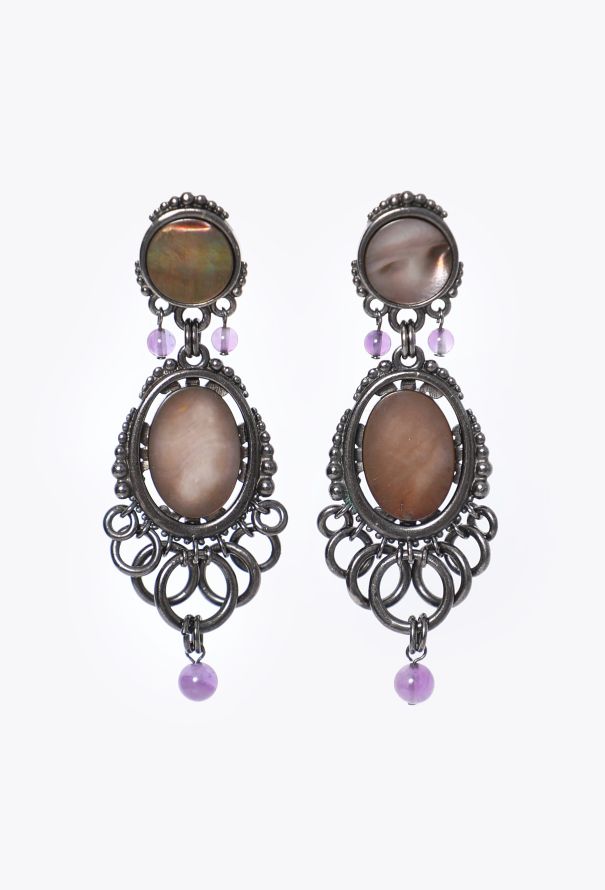 Dior Mother-of-Pearl Pendant Earrings - 1