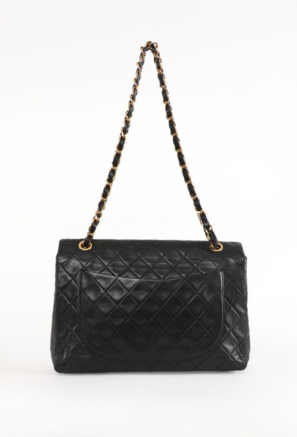 Chanel Vintage Black Jumbo Timeless Bag - 4