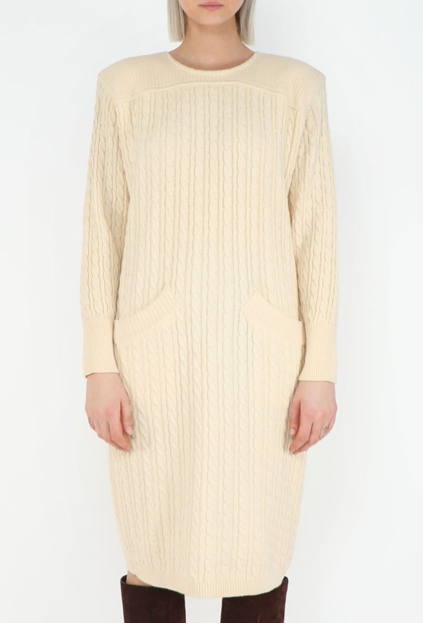 Saint Laurent Vintage Cable-Knit Sweater Dress - 2