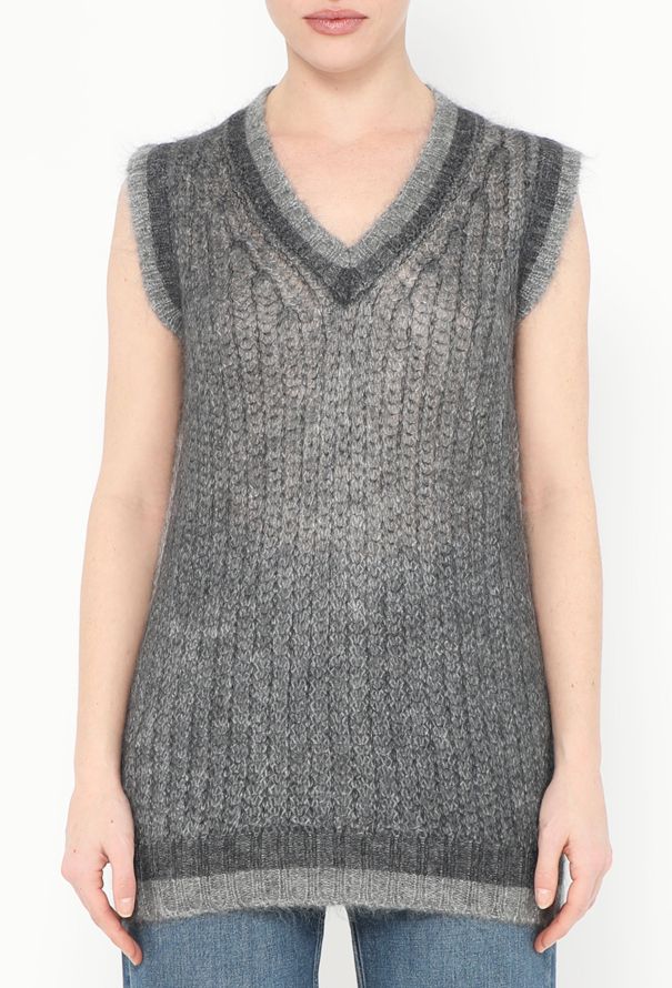 Prada Tonal Mohair Knit Vest - 1