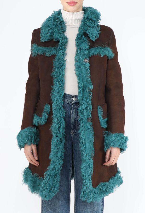 Prada 2014 Bouclé Shearling Trim Coat - 4