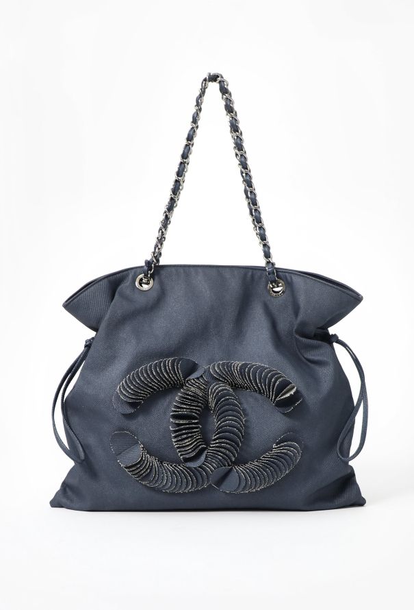 Chanel Denim Disc Bon Bon Tote Bag - 1