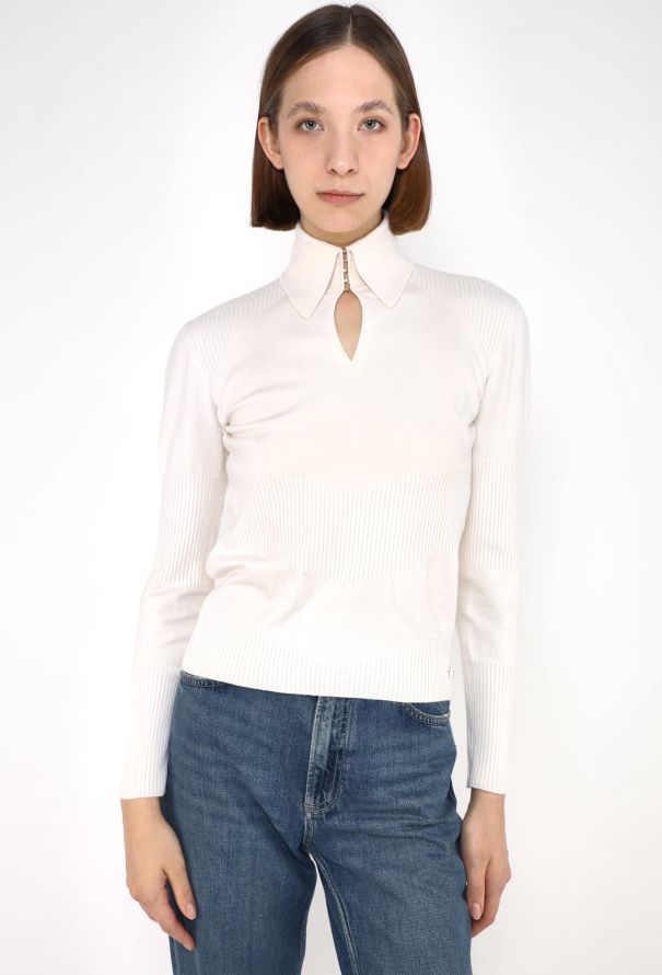 Chanel Cashmere Ribbed Knit Top - 3 Chanel Cashmere Ribbed Knit Top - 3