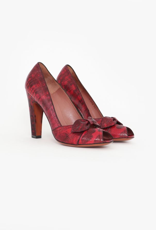 Alaïa Lizard Bow Pumps - 2
