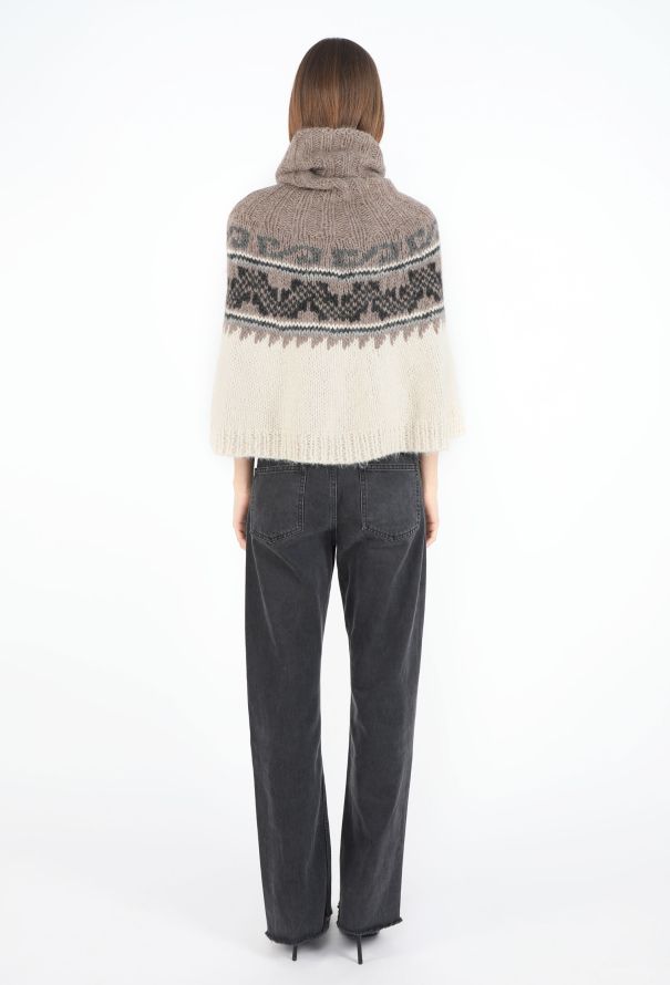 Hermès 2006 Alpaga Knit Poncho & Arm Warmers - 7