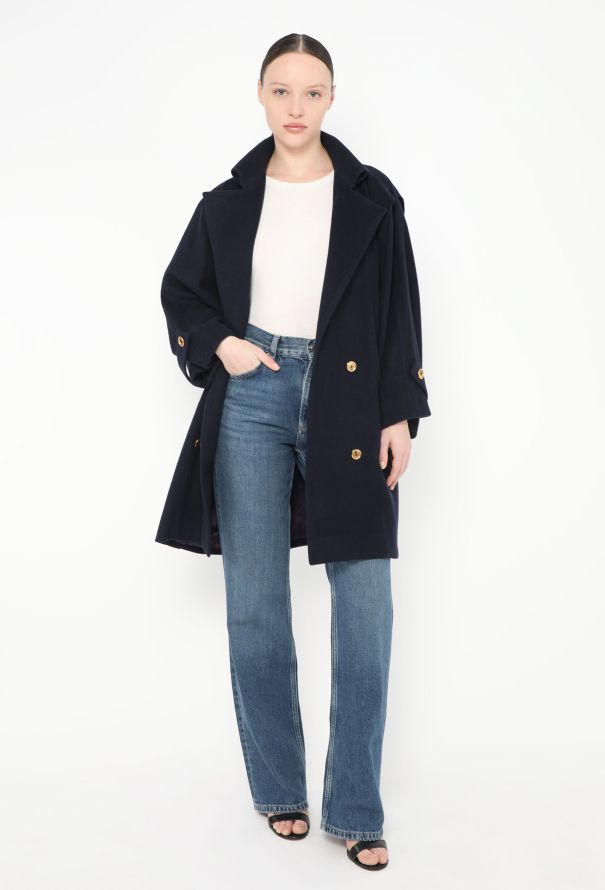 Céline Vintage Felted Military Jacket - 3