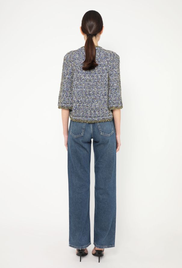 Chanel Frayed Lamé Tweed Bolero - 4 Chanel Frayed Lamé Tweed Bolero - 4