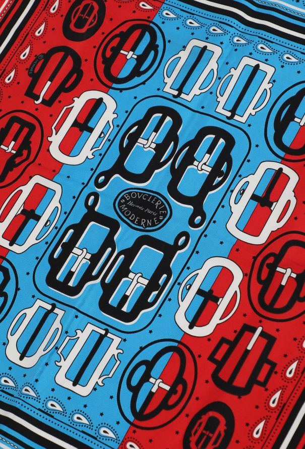 Hermès 2019 'Bovclerie' 55cm Silk Carré - 3