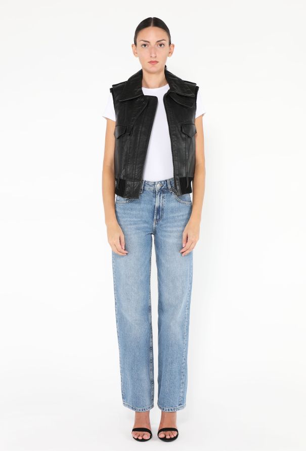 Balenciaga F/W 2002 Leather Bomber Vest - 4