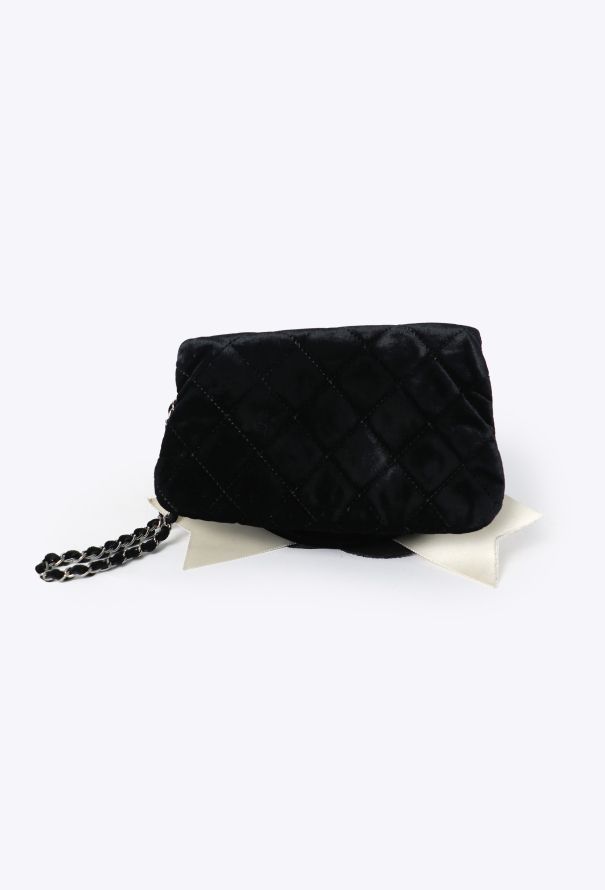 Chanel 2005 Velvet Camellia & Ribbon Pouch - 4