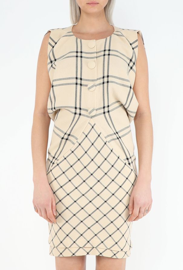Balenciaga Rare F/W 2006 Checkered Crêpe Dress - 3