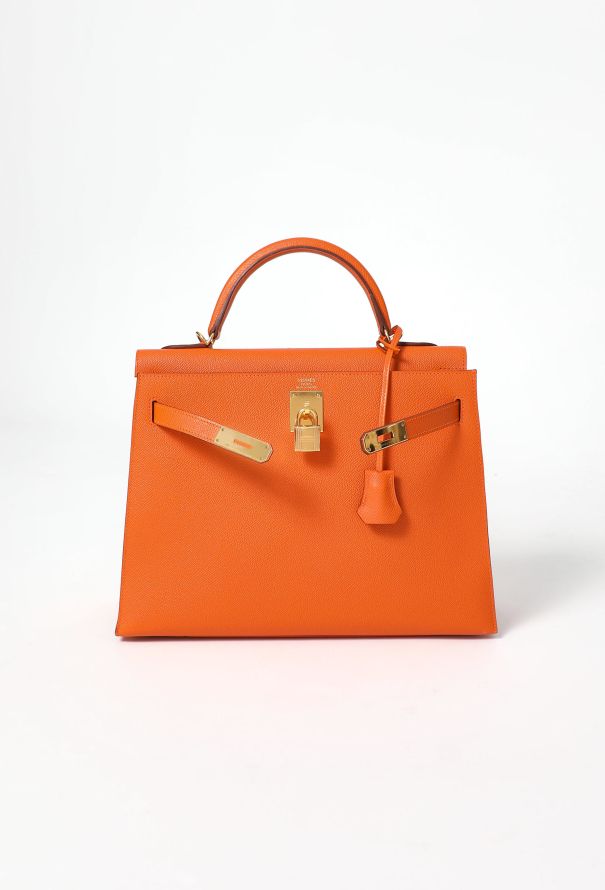 Hermès Orange H Epsom Kelly Sellier 32 - 3 Hermès Orange H Epsom Kelly Sellier 32 - 3